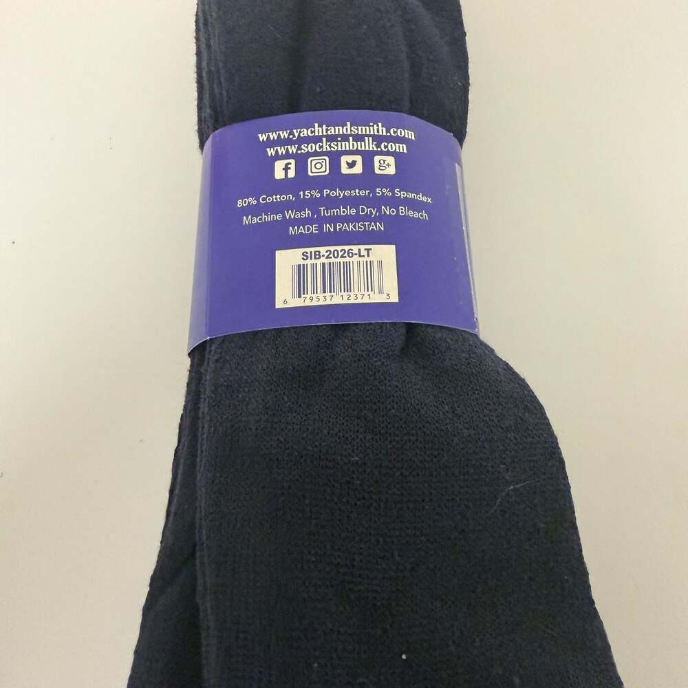 Yacht & Smith Cotton Tube Socks 3 Pair Pack Navy Size 10-13/109